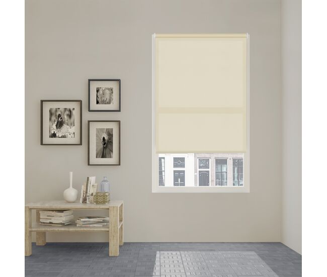 Estor enrollable easy fix traslúcido ecofuture marfil 45 x 190cm