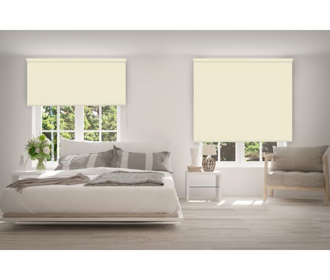 Estor enrollable opaco térmico marfil 150 x 250cm