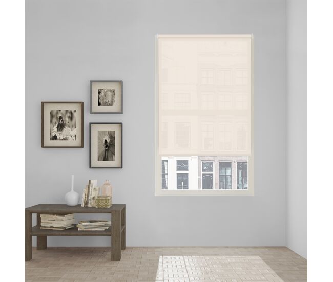 Estor enrollable easy fix screen apertura 10% blanco lino 55 x 190cm