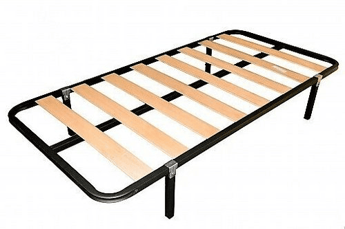 Base de cama de ripas de madeira com 4 pés 105CM Base de cama de ripas de madeira com 4 pés 105CM