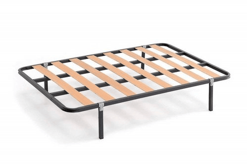 Base de cama de ripas de madeira com 4 pés 90CM