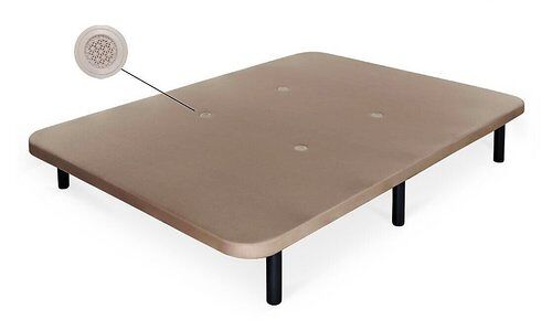 Somier base tapizada con tejido transpirable 105x190 cm beige
