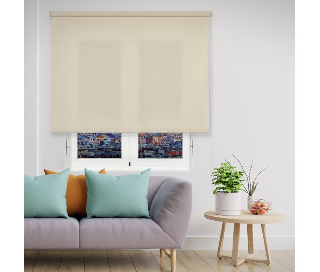 Estor enrollable traslucido básico marfil 150 x 250