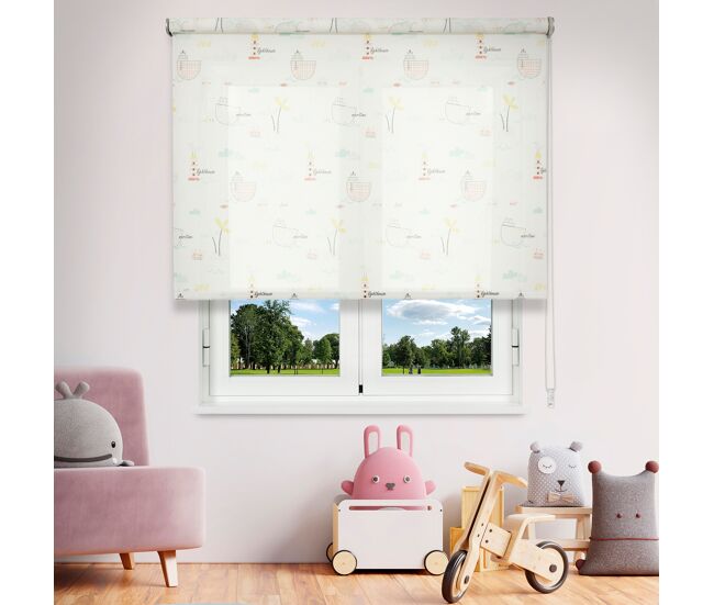 Estor enrollable traslúcido sailor blanco 90 x 250cm