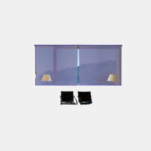 Estore de Rolo Screen Abertura 10% Prata e Azul 120 X 250cm