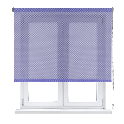 Estore de Rolo Screen Abertura 10% Prata e Azul 90 X 250cm