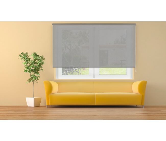 Estor enrollable traslúcido cotton gris 105 x 250cm