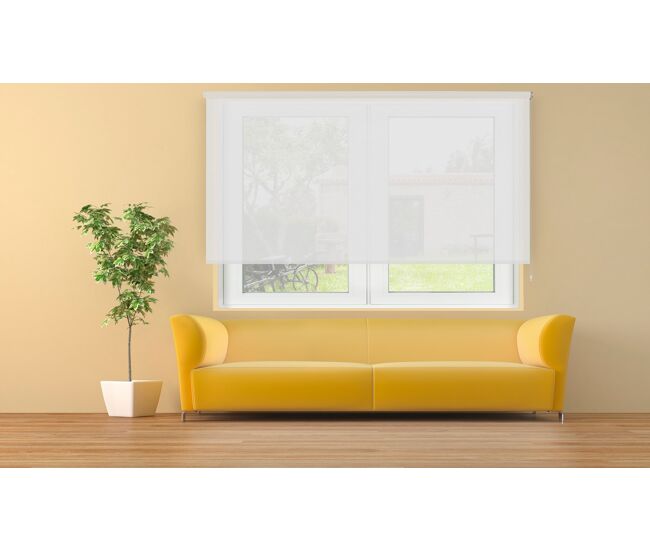 Estor enrollable traslúcido cotton blanco 220 x 250cm