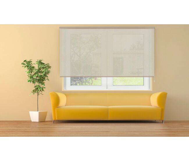 Estor enrollable traslúcido cotton beige 150 x 250cm