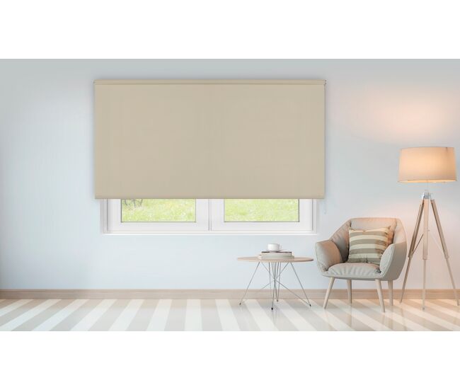 Estor enrollable traslúcido chela beige 90x250