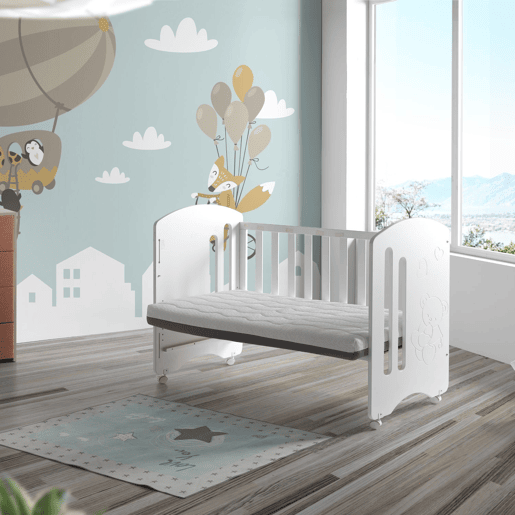 Colchão bebé CUNA 60X120 BABY BORN Altura 11CM Capa amovível, espuma viscoelástica de dupla face e núcleo perfurado