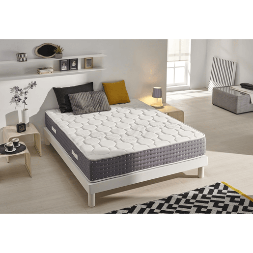 Colchão Matris Memory Nature Spring com espuma viscoelástica, 140 x 190 cm, altura 30 cm +- 2 cm, com espuma viscoelástica com gel + supermacio.