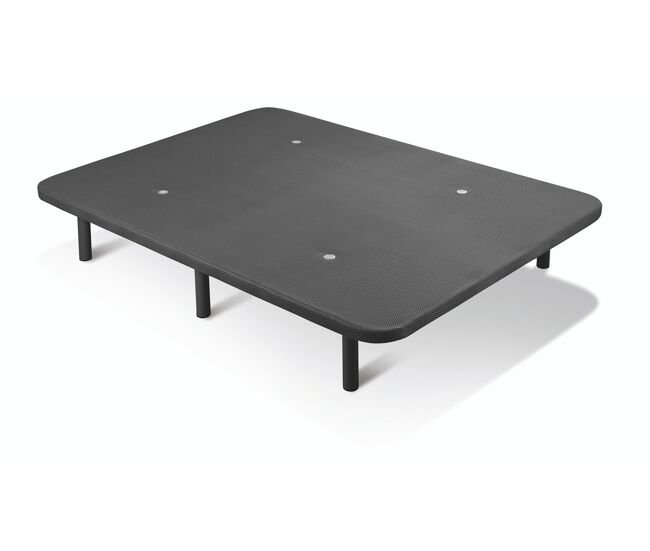 Base tapizada reforzada 3d con válvulas aireadoras y juego de 6 patas color gris