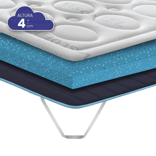 TopperSobrecolchão Viscogel Bubble Confort