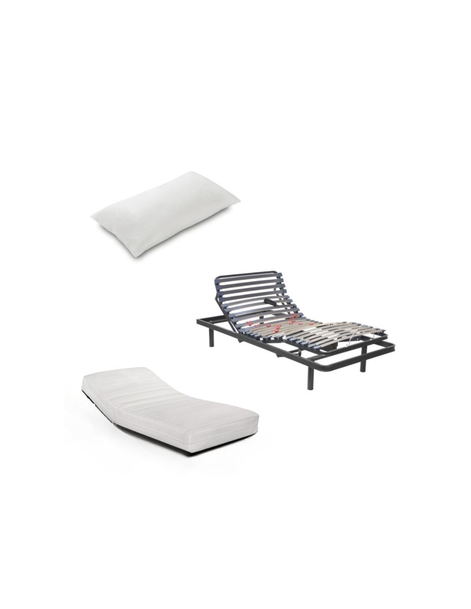 Pack Somier articulado motor + Colchón Visco AR + REGALO Almohada Fibra