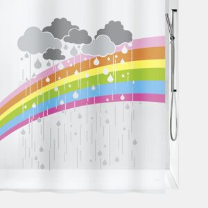 Coleção Spirella Arc, cortina de chuveiro têxtil 180 x 200, 100% poliéster, multicolorida