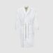 Albornoz 100% Algodón Liso de Rizo Albornoz 100% Algodón Liso de Rizo Blanco/ Gris