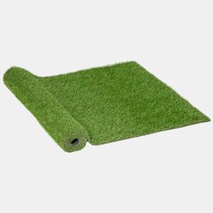 Outsunny Relva Artificial 25 mm Rolo de Relva Artificial de 300x100 cm Realista com Orifícios de Drenagem para Varanda Jardim Pátio Verde
