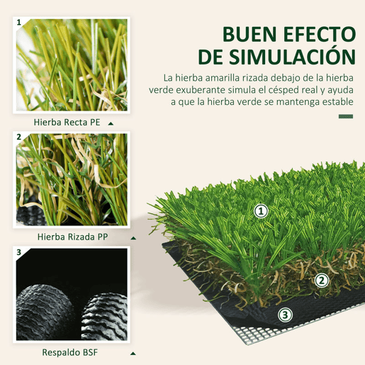 Outsunny Relva Artificial 25 mm Rolo de Relva Artificial de 300x100 cm Realista com Orifícios de Drenagem para Varanda Jardim Pátio Verde Outsunny Relva Artificial 25 mm Rolo de Relva Artificial de 300x100 cm Realista com Orifícios de Drenagem para Varanda Jardim Pátio Verde