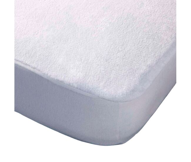 Protector de colchón rizo de algodón gomera impermeable blanco donegal collections cama de 135