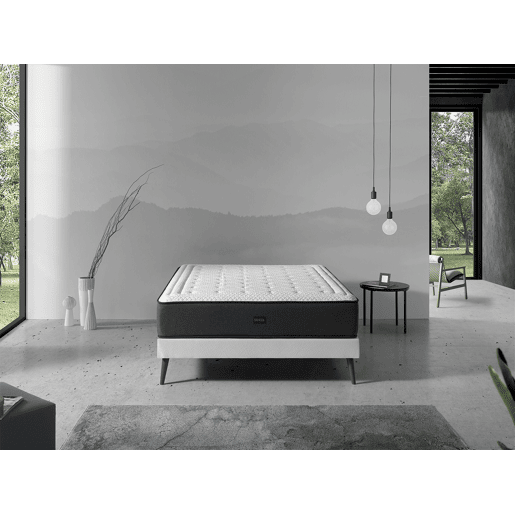 Colchão viscoelástico com MOLA OLYMPO 90X200, Altura 30 CM, Viscoelástico, ergonómico, híbrido e molas. Firmeza 35 Médio