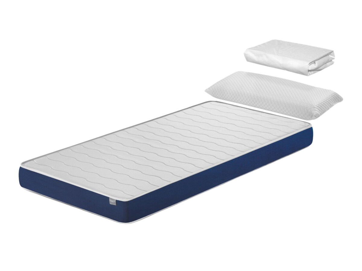 Pack colchon 90x190 cama infantil - altura 14 cm orion confort + 1 almohada junior 90x35 + 1 protector colchon 90x190 cm