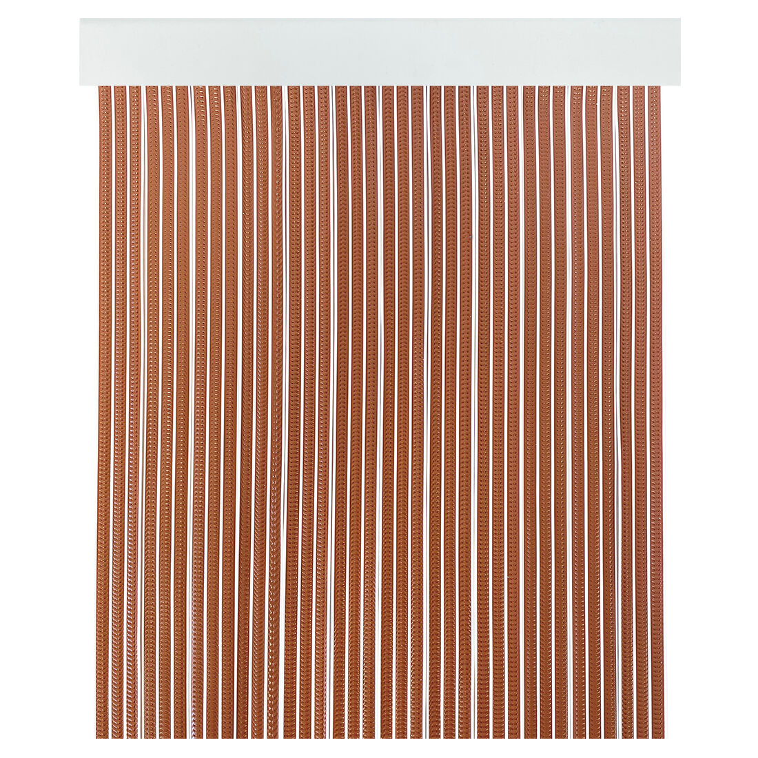 Acomoda textil - cortina interior o exterior pvc para terraza, jardín, balcón y patio. panel con barra de aluminio antimoscas e insectos fácil instalación. (caramelo/blanco, 90x210 cm)
