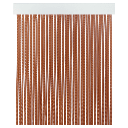 Acomoda Textil - Cortina de PVC para Interior ou Exterior para Terraço, Jardim, Varanda e Pátio. Painel com barra de protecção contra moscas e insectos em alumínio, fácil instalação (CarameloBranco, 120x210 cm)