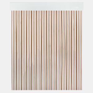 Acomoda Textil - Cortina de PVC para interior ou exterior para Terraço, Jardim, Varanda e Pátio. Painel com barra de protecção contra moscas e insectos em alumínio (castanhoclaro, 90x210 cm).