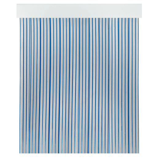 Acomoda Textil - Cortina de PVC para interior ou exterior para Terraço, Jardim, Varanda e Pátio. Painel com barra de protecção contra moscas e insectos em alumínio, fácil instalação (AzulClaro, 120x210 cm)