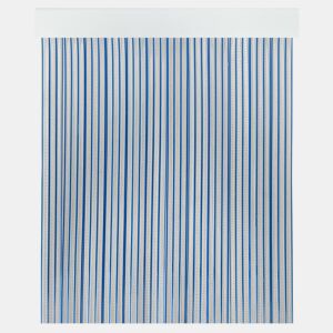 Acomoda Textil - Cortina de PVC para interior ou exterior para Terraço, Jardim, Varanda e Pátio. Painel com barra de protecção contra moscas e insectos em alumínio, fácil instalação (AzulClaro, 120x210 cm)