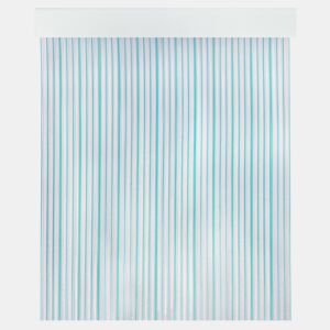Acomoda Textil - Cortina de PVC para interior ou exterior para terraço, jardim, varanda e pátio. Painel com barra de protecção contra moscas e insectos em alumínio, fácil instalação (VerdeClaro, 90x210 cm)