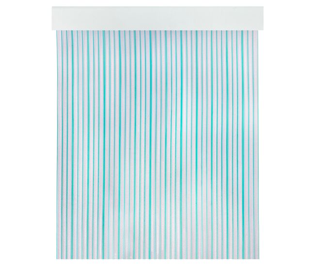 Acomoda textil - cortina interior o exterior pvc para terraza, jardín, balcón y patio. panel con barra de aluminio antimoscas e insectos fácil instalación. (verde/transparente, 90x210 cm)