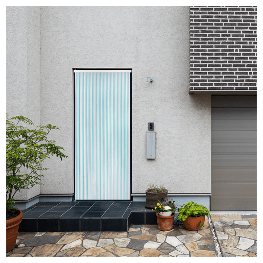 Acomoda Textil - Cortina de PVC para interior ou exterior para terraço, jardim, varanda e pátio. Painel com barra de protecção contra moscas e insectos em alumínio, fácil instalação (VerdeClaro, 90x210 cm)
