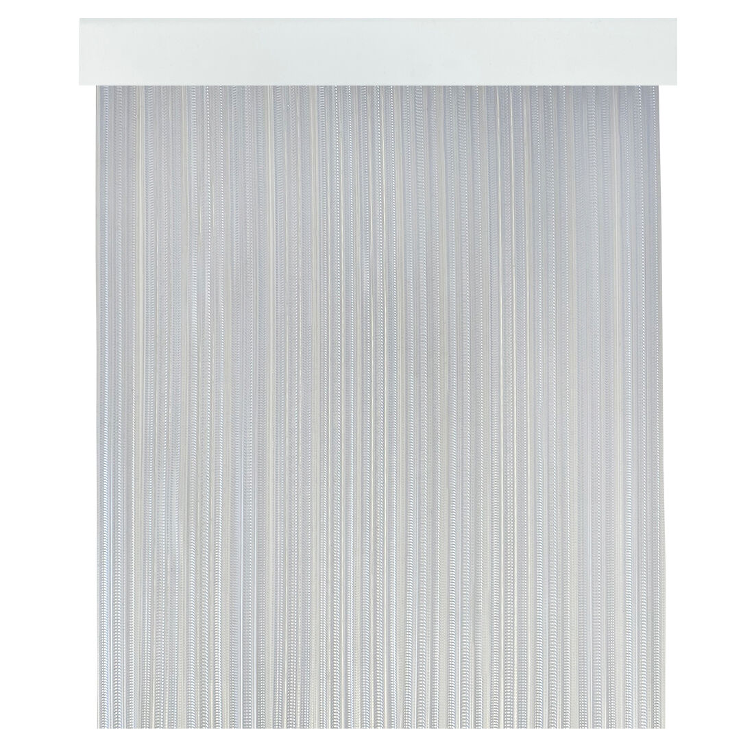 Acomoda textil - cortina interior o exterior pvc para terraza, jardín, balcón y patio. panel con barra de aluminio antimoscas e insectos fácil instalación. (cristal, 120x210 cm)