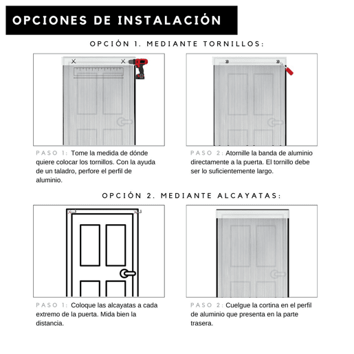 Acomoda Textil - Cortina de PVC para Interior ou Exterior para Terraço, Jardim, Varanda e Pátio. Painel com Varão de Alumínio Anti-pulgas e Insectos Fácil Instalação (Vidro, 90x210 cm).