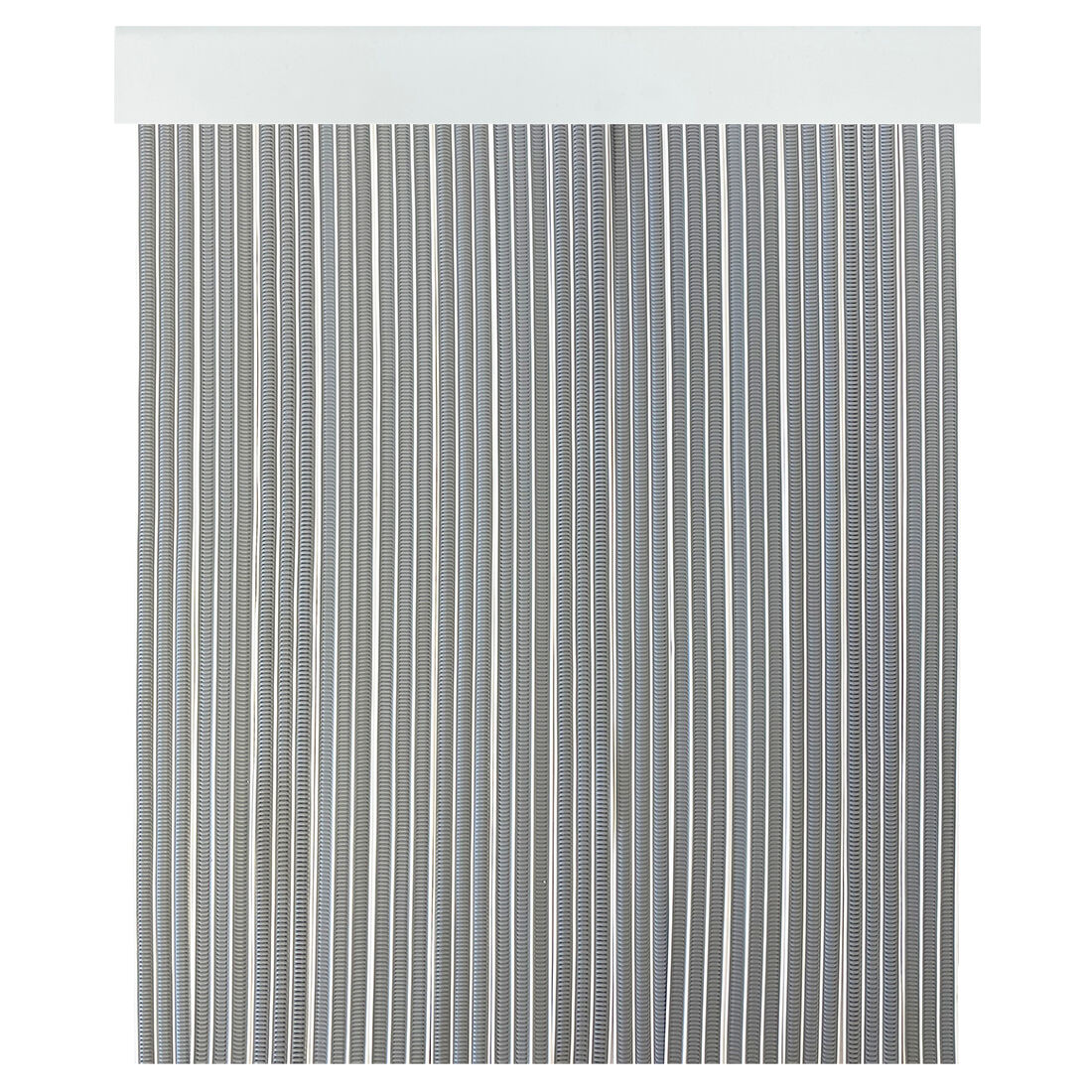 Acomoda textil - cortina interior o exterior pvc para terraza, jardín, balcón y patio. panel con barra de aluminio antimoscas e insectos fácil instalación. (gris/blanco, 120x210 cm)