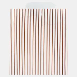 Acomoda Textil - Cortina de PVC para Interior ou Exterior para Terraço, Jardim, Varanda e Pátio. Painel com barra de protecção contra moscas e insectos em alumínio (BrancoCaramelo, 90x210 cm).