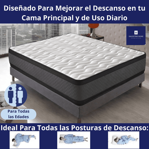 Colchão CALIFORNIA FRESH Viscoelástico de Luxo (135x190 cm - Altura: 30 cm). César