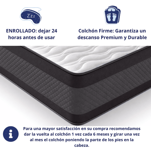 Colchão CALIFORNIA FRESH Viscoelástico de Luxo (135x190 cm - Altura: 30 cm). César