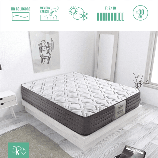 Colchão 150 x 200 cm Viscoelástico de Luxo Altura +- 30 cm