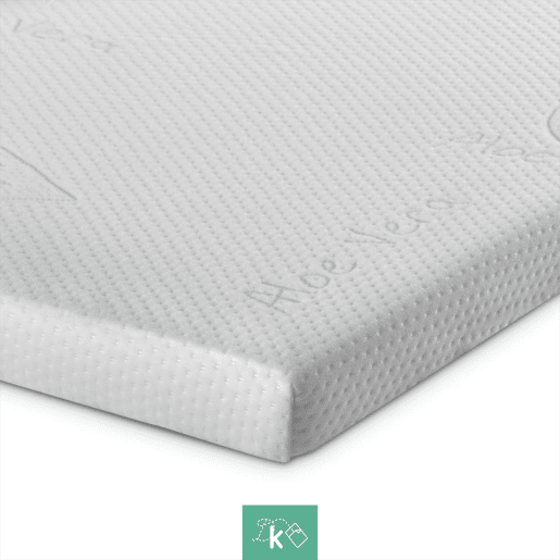 Capa viscoelástica 90 x 200 cm - Capa viscoelástica para colchão - Cobertura de Aloé Vera - 5 cm de espessura