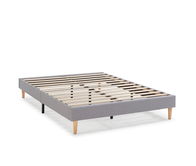 Base tapizada aura 140x200 cm gris claro