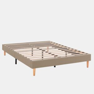 Base estofada Aura 160x200 cm Bege