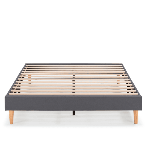 Base Estofada Aura 90x190 cm Cinzento Escuro