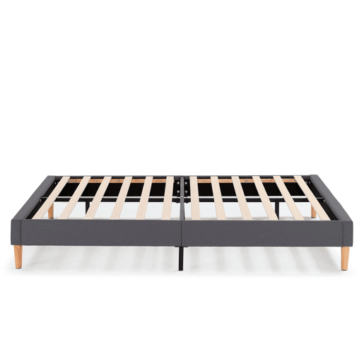 Base Estofada Aura 90x190 cm Cinzento Escuro