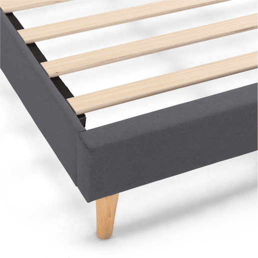 Base Estofada Aura 90x190 cm Cinzento Escuro