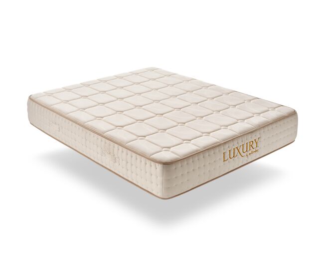 Colchón luxury 140x190 cm - multicapa hr - blue latex - muy grueso 30 cm, gel memory foam, 7 zonas de confort, confortable - colección hostelería