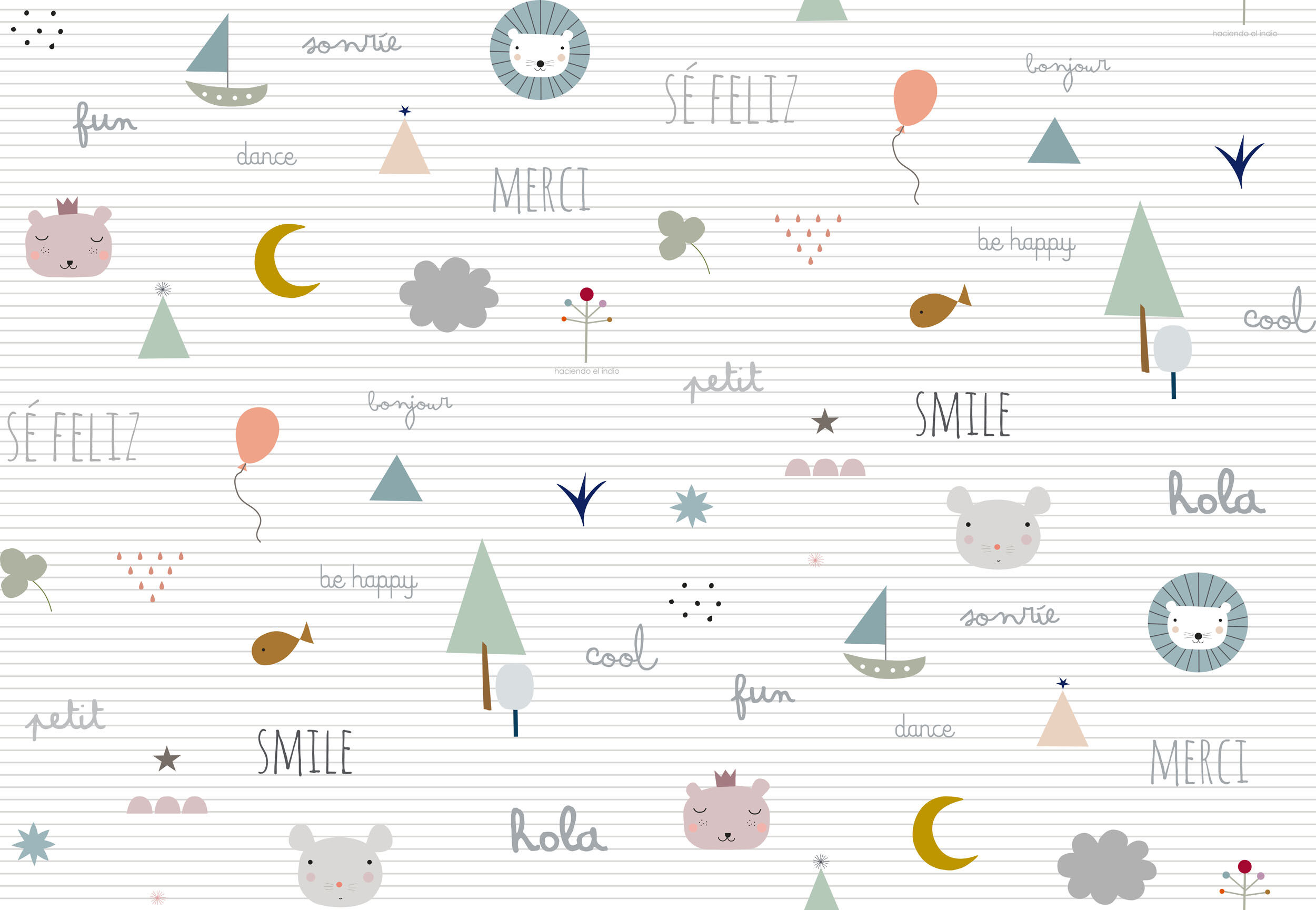 CORTINA CON OJALES SE FELIZ HACIENDO EL INDIO