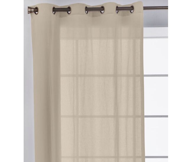 Cortina con ojales lisa ftr 6 beig naturals 140 x 260 cm